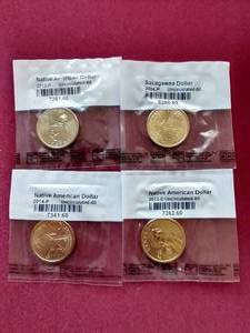 (4) Uncirculated Sacagawea $1 Coins