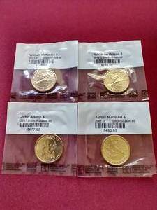 (4) Uncirculated Presidential $1 Coins
