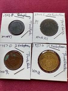 (4) Third Reich Coins