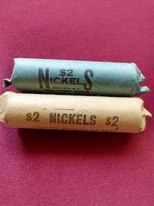(2) Vintage Nickel Rolls - 1940s, 1960s, 1970s