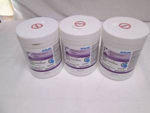 Box of eco-lab sanitizing wipes...