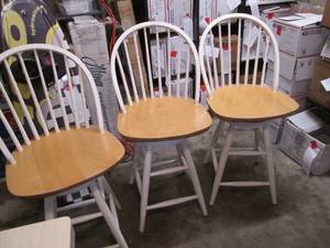 Lot of (3) High Backed wood spindle...