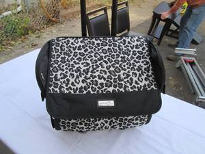 Animal Print rolling storage tote w...