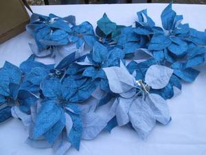 Assorted Blue glittery Christmas Fa...