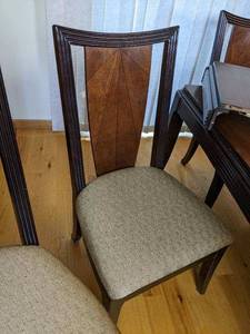 Handsome dining room table and chair set.  Beautiful matching