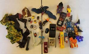 LOT OF VINTAGE TOYS MICRO MACHINES GI JOE TRANSFORMERS DIECAST & MORE