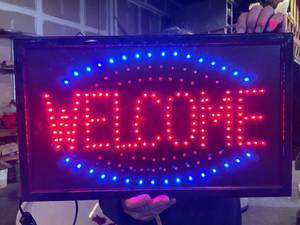 lot 8 image: Welcome color changing, animated LED sign
