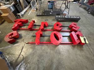 lot 2 image: Firestone porcelain neon sign letters