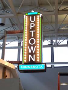 lot 14 image: Uptown, Minnesota double-sided internally illuminated marquee sign