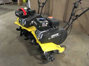 Champion Power Equipment 22 in. 212cc 4-Stroke Gas Garden Front Tine Tiller with Forward and Reverse - Lot of 2 - Customer Returns - review all pictures