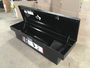 Husky Truck Back Storage Box- In black, Contains dents- review all pictures - customer return