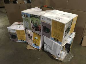 Mix lot of Hose Reel Carts, Various Sizes and Conditions - Review all pictures