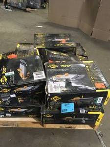 Pallet of assorted QEP 700XT 34 HP Wet Tile Saw with 7 in. - Customer Returns - Review all pictures
