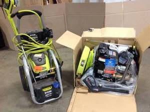 Lot of Ryobi Pressure Washers open box various models and conditions