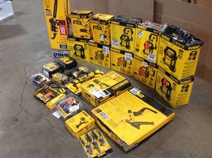 Lot of assorted Dewalt indooroutdoor Tools various types models and conditions customer returns see pictures