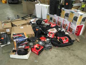 Pallet of assorted OutdoorSeasonal Items various models and conditions review pictures customer returns