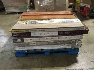 Pallet with assorted flooring customer returns review pictures