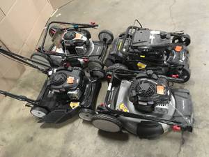 Lot of assorted Lawnmowers used various types models and conditions customer returns