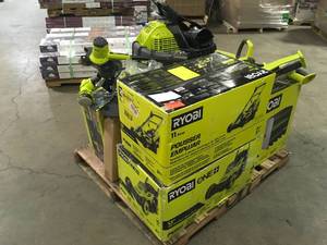 Pallet With Assorted Ryobi Outdoor Tools Customer Returns Different Style and Conditions See Pictures