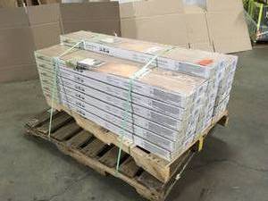 Lot of 19 Boxes Traffic Master EIR Silverton Oak 7-12 in. W Water Resistant Laminate Wood Flooring (23.69 sq. ft.case)