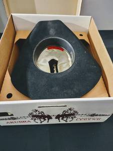 lot 1 image: (2) Cowboy Hats - Bailey Western Black Beaver Hat and HHT Western Hat