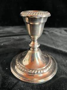 lot 26 image: Set of 2 Gorham Silverplate Candle Holders