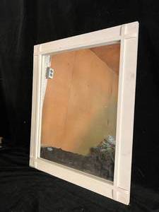 lot 40 image: Mirror with White Wood Frame
