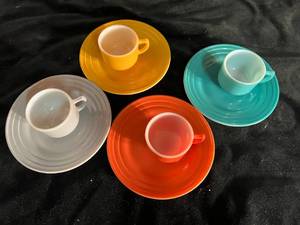 lot 90 image: Set of 4 Vintage Childs Cups with Saucers