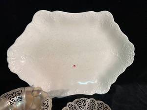 lot 201 image: Antique Silver Plated Serveware and Platter