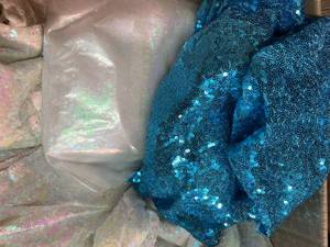 lot 162 image: Sequined and Velvet Fabric