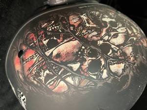 lot 143 image: Harley Davidson Helmet Skulls with Sena Headset
