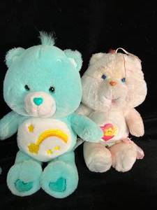 lot 139 image: Stuffed Animal Lot Carebears and More