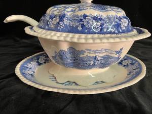lot 95 image: Warrented Staffordshire Adams England Tureen English Scenic