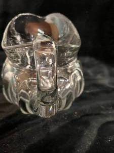 lot 101 image: Heisey Water Colonial Pitcher, Cut Glass Platter and Vase