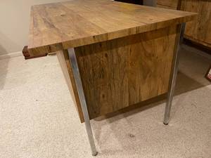 lot 195 image: Wood and Chrome Desk