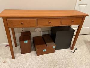 lot 245 image: Wooden 3 Drawer Table