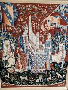 lot 4 image: Magical Themed Trio of Framed Needlepoint
