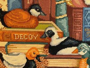 lot 249 image: Vintage Needlepoint Piece Waterfowl And Decoy Themed