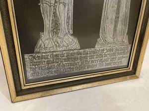 lot 253 image: Vintage Prayers Framed Rubbing