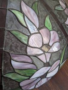 lot 76 image: Floral Hanging Stained Glass Light