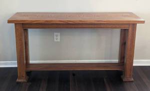 lot 13 image: Wood Console Table