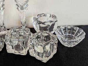 lot 153 image: Crystal Candleholders