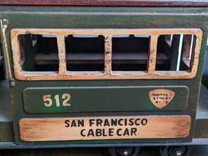 lot 158 image: Vintage Wood San Francisco Cable Car