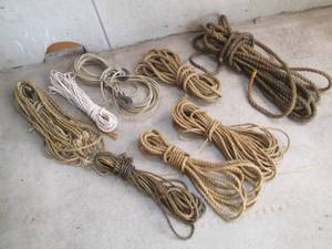 Lot of ropes, all neatly coiled...