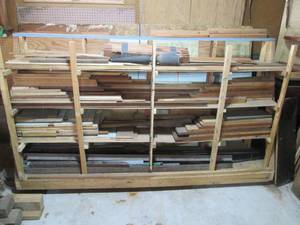 Rack filled with assorted size piec...