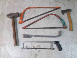 Lot of hand tools including saws an...