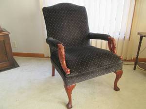 Ornate wood framed chair...