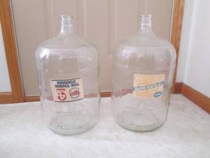 2 Vintage glass jugs, MN Twins and ...