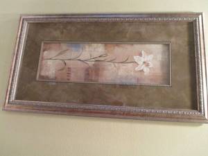 Framed and matted flower picture 15...