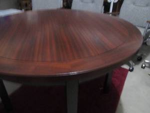Like new wood top table with metal ...